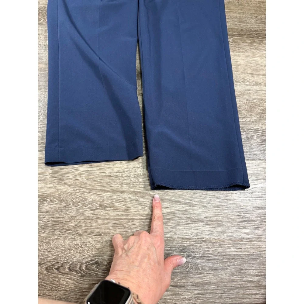 Nautica Mens Navy Blue Stretch Dress‎ Pants Flat Front Trousers 36x30
